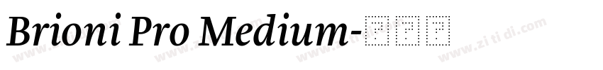 Brioni Pro Medium字体转换